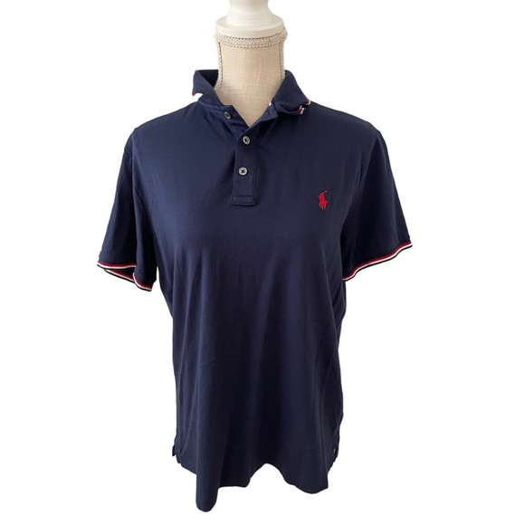 Polo Ralph Lauren Men’s Large Tri Color Polo Short Sleeve Shirt - Picture 1 of 6
